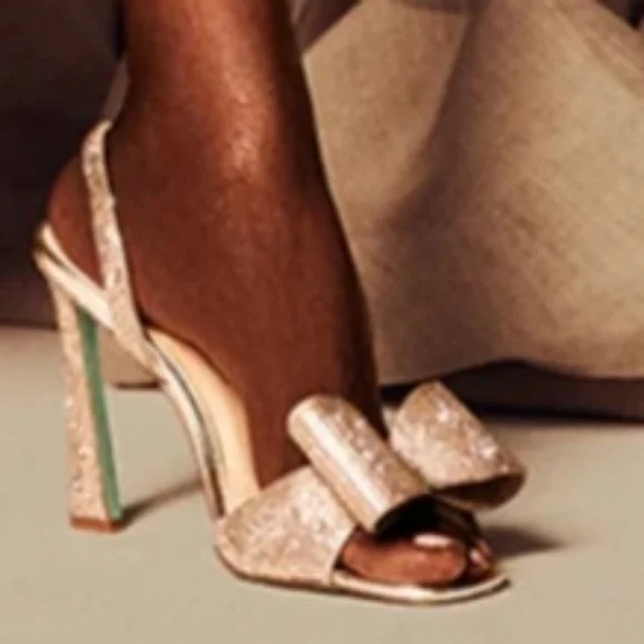 Betsey Johnson Joel Light Gold size 9.5 - Picture 2 of 10